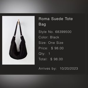 Black suade tote bag from free people. Worn a few times